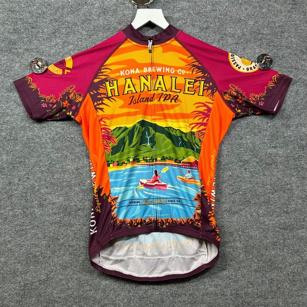 Canari Kona Brewing Aloha Jersey Men's Orange Island IPA Graphic Full Zip - S